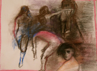 Pink & Figures, Copyright 2009, Gail Chadell Nanao